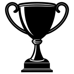  Trophy with a stem  silhouette vector illustration 