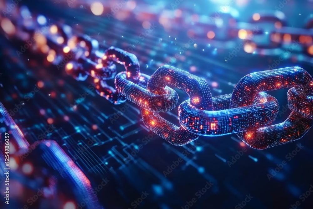 Poster network of chain computing and blockchain technology.