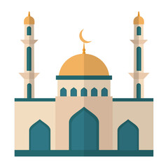 islamic mosque flat design