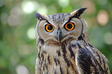 Fototapeta premium Owl's with bright eyes.