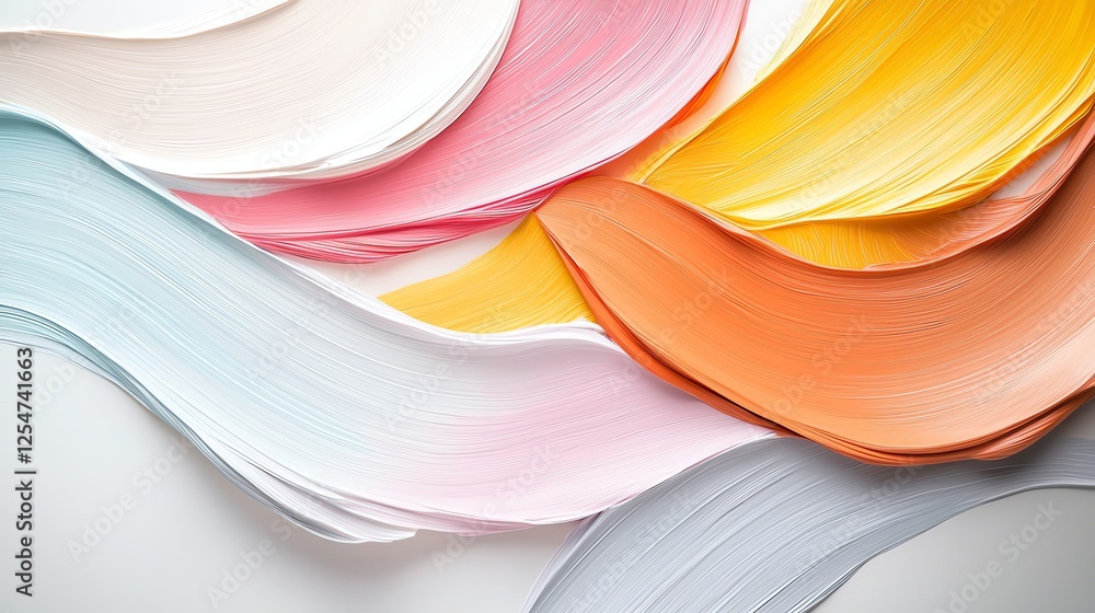 Aufkleber abstract pastel brush strokes in soft hues create a flowing and harmonious visual texture.