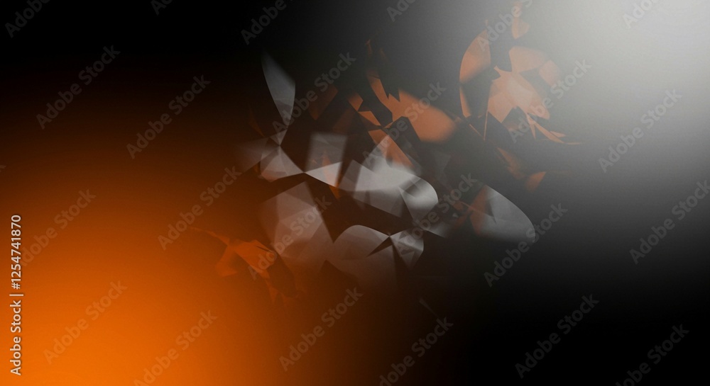 Poster this image showcases an abstract interplay of blurred lines of orange and white light, creating a se