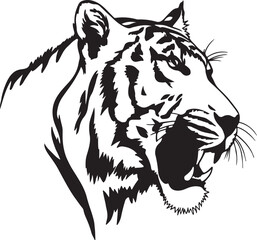 Tiger Head Vector Illustration 