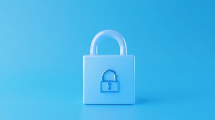 Blue padlock on a vibrant background symbolizing security, protection, confidentiality, and data safety concepts