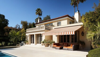 Mediterranean Villa with Pool and Patio: Luxury Estate in California