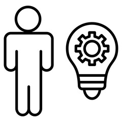 Critical Thinking  Icon Element For Design