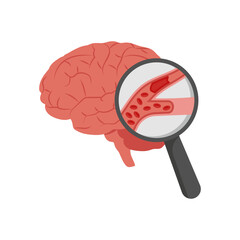 Cerebrovascular Disease, Cardiovascular Disease Illustration Icon