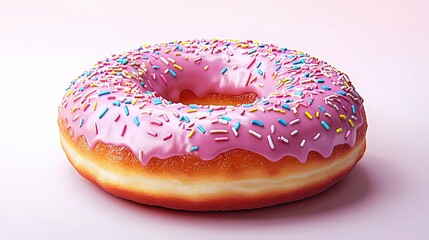 Illustrated donut with vibrant icing and toppings, ideal for culinary designs, menu graphics, and bakery-related artwork, in a comic book style