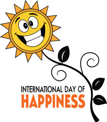 International Happiness Day Vector Design