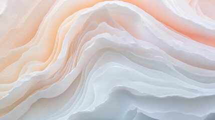 Fluid abstract waves in pastel colors background, flowing pattern, 3D design