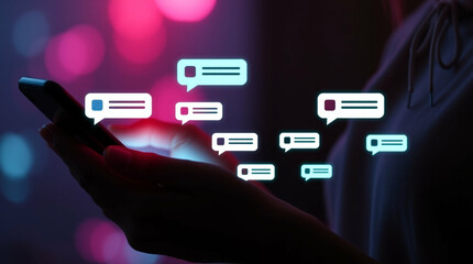 Illuminated messages converge on mobile device in digital exchange