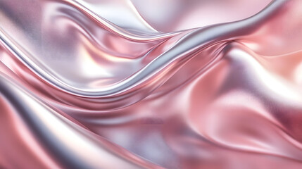 Obraz premium Pink silk fabric with smooth surface draped elegantly in soft folds creating a serene and calming atmosphere