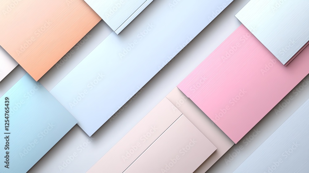 Aufkleber abstract geometric pattern with pastel colors, featuring overlapping rectangles.