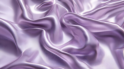 Close up of purple satin fabric with tulips creating a serene and flowing composition in natural light