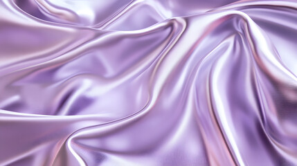 Purple silk fabric with delicate tulips arranged in a serene composition for artistic or decorative purposes