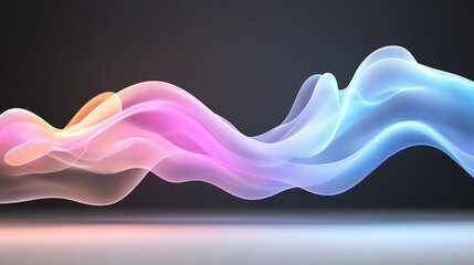 Abstract multicolor wave with fluid motion and a dark background, symbolizing digital flow and creativity.