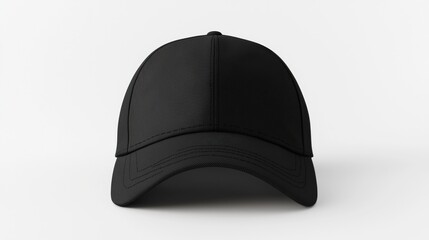 A stylish black cap with a textured design, featuring a curved visor and a classic profile, ideal for casual wear or outdoor activities.