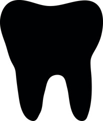vector illustration of a tooth .icon symbol silhouette