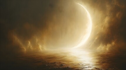 Naklejka premium A glowing white line tracing a simple, elegant arc across a muted canvas.