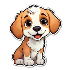 Cute Dog Stickers Adorable Matte Clip Art with Vector Precision -Transparent Background