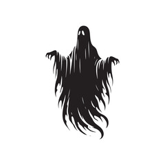 Minimalist Ghost Vector - Ghost Design - Ghost Silhouette - Illustration of Ghost.