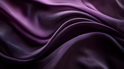 Obraz premium Close up view of purple fabric texture and tulip flower with deep plum shade