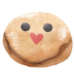 Blushing Flour Bun, bashful dough delight.