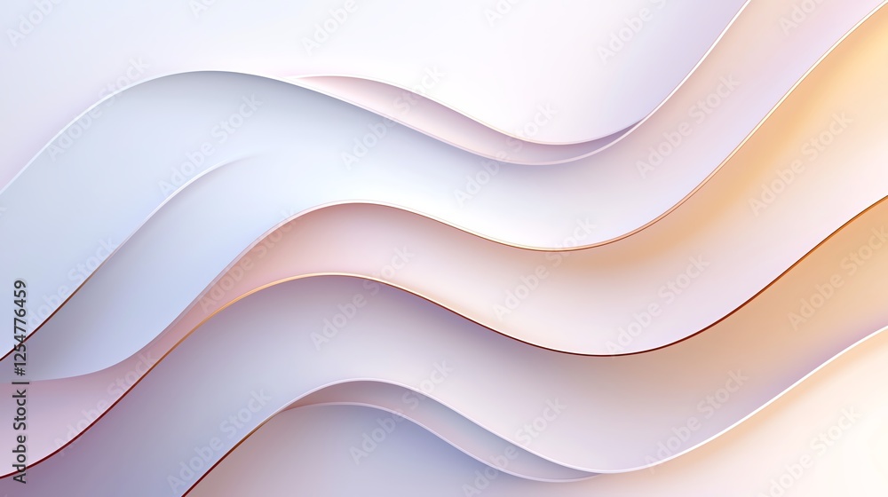 Poster elegant abstract waves in soft pastel colors create a serene and modern background perfect for desig