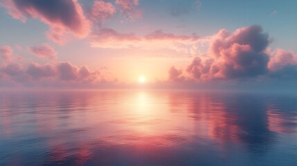 A gradient mesh resembling soft sunlight dispersing over a misty horizon.