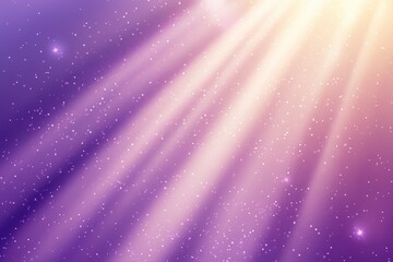 Obraz premium Purple and gold light rays shimmer, scattered with tiny sparkles. Perfect background for fantasy, dream, or magical themes, evokes wonder and serenity.