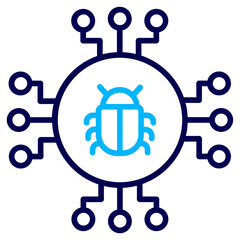 software virus Outline Color icon