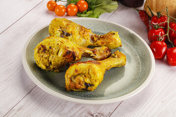 Roasted Chicken leg drumsticks with curry sauce