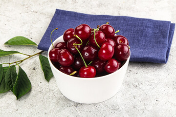 Ripe sweet and juicy cherry