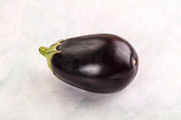 Raw ripe organic eggplant vegetable