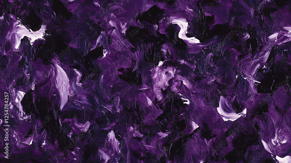 Aufkleber purple and black abstract paint texture background with unique swirling patterns and fluid designs