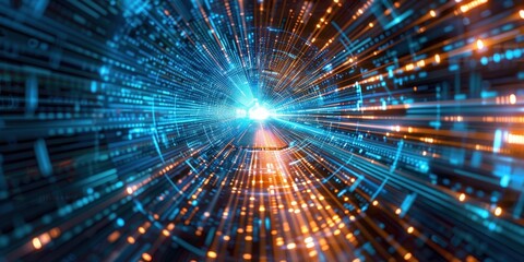 Digital Tunnel of Data Flow Visualization