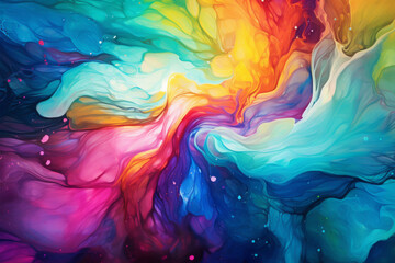 Fototapeta premium color cosmic swirl on dark background