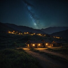 A small village has a jheel that is rumored to be enchanted. Strange lights appear at midnight, and no one dares to go near. Write a thrilling story about a traveler who decides to uncover its secrets