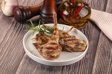 Delicous Grilled square rib of lamb
