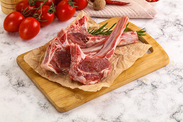 Raw Rack of Lamb for cooking