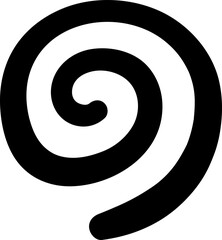 Hand Drawn Doodle Spiral Swirl