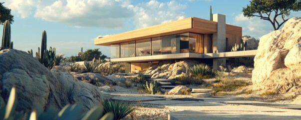 Modern Desert Oasis: Architectural Marvel in Arid Landscape
