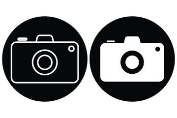 Camera icon vector. Photography camera art icon for apps and websites. camera lens icon vector illustration.