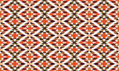 Obraz premium Geometric ethnic flower pattern for background,fabric,wrapping,clothing,wallpaper,Batik,carpet,embroidery style.