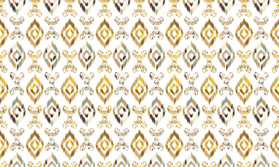 Geometric ethnic flower pattern for background,fabric,wrapping,clothing,wallpaper,Batik,carpet,embroidery style.