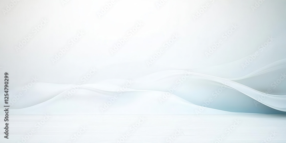 Poster white cube boxes subtly shift and overlap, breaking the monotony of a wallpaper banner, creating a d