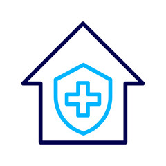 Medical Home Outline Color icon