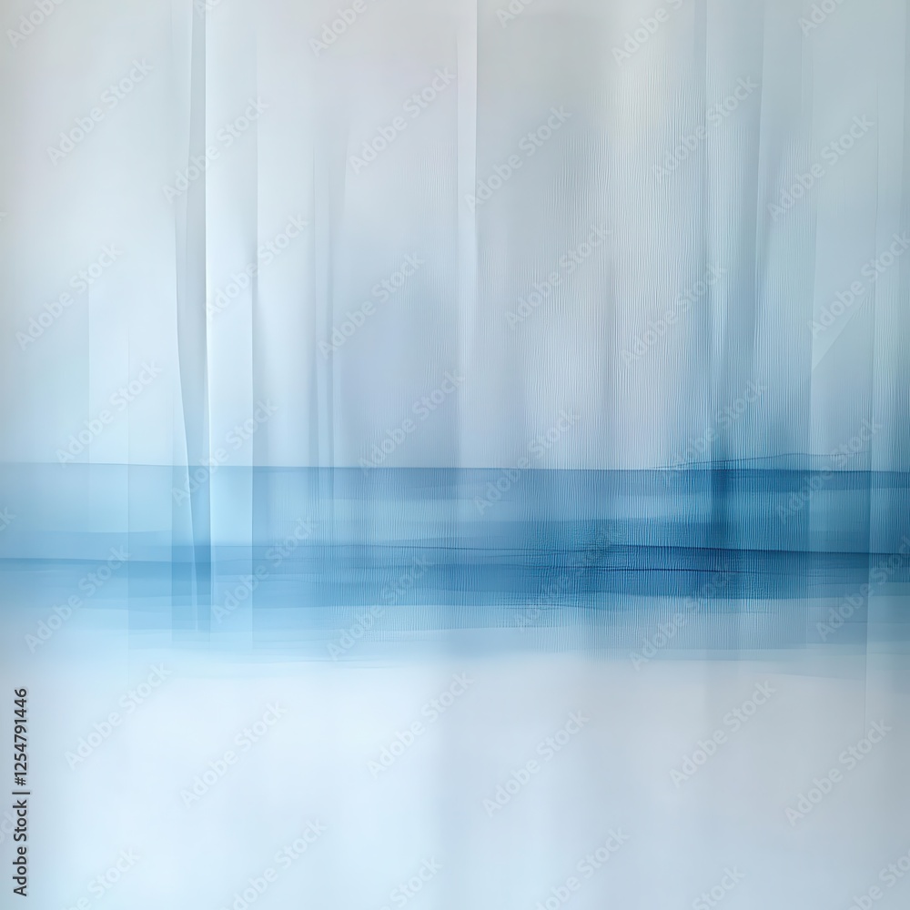 Poster soft blue light flows seamlessly across a blurred canvas, creating a sense of calm and ethereal beau