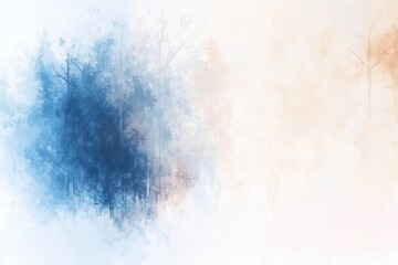 Serene blue watercolors wash across a dynamic canvas, evoking depth and emotion in an abstract setting