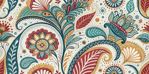 Abstract Doodle Landscape Background, Modern Art Nature Scenery, Geometric Artistic Wallpaper